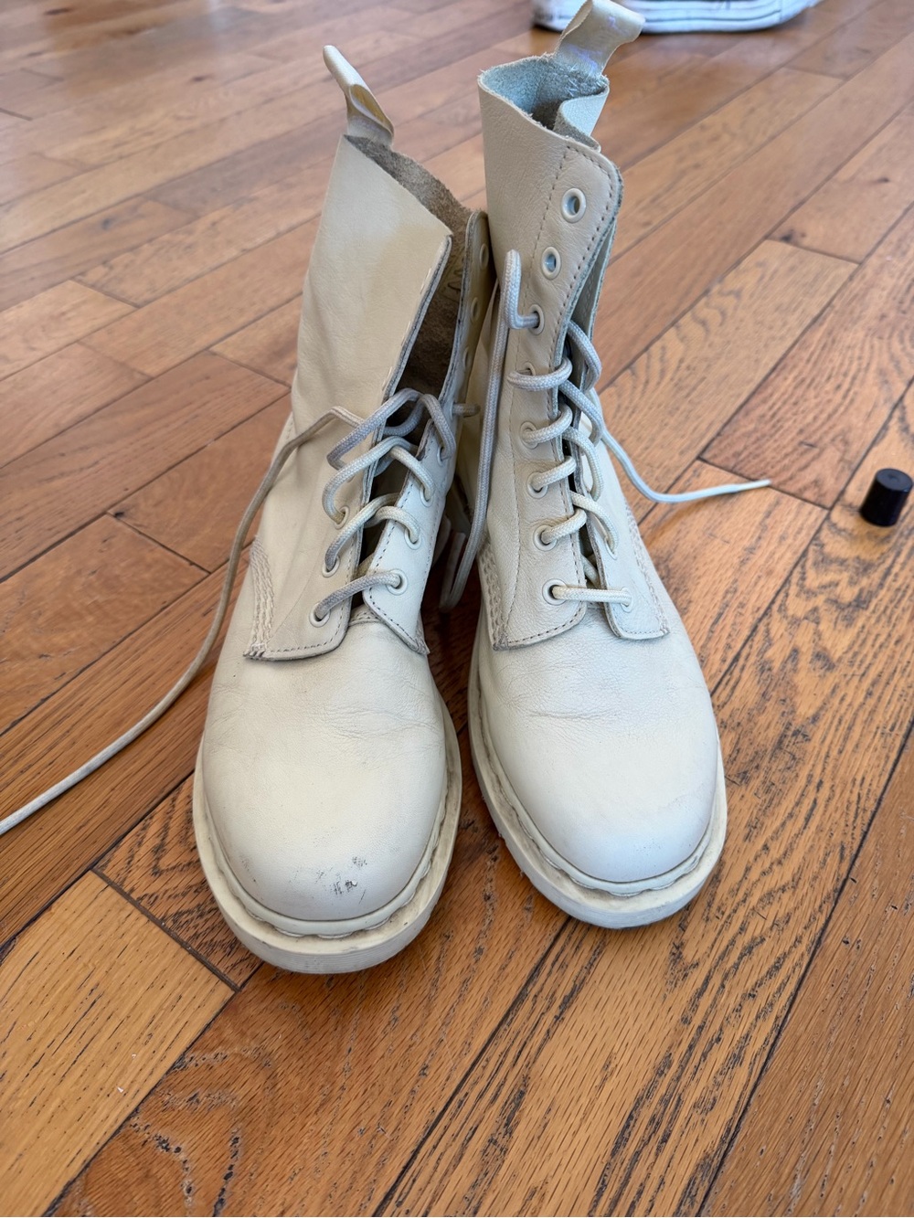 Dr. Martens Women's 1460 Pascal Lace-Up Boots in Cream